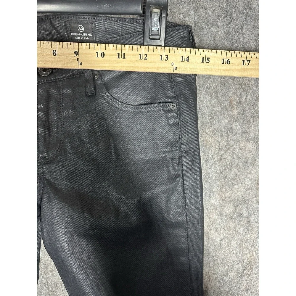 AG ADRIANO GOLDSCHMIED Black Coated The Absolute Legging Extreme Skinny Jean 27R